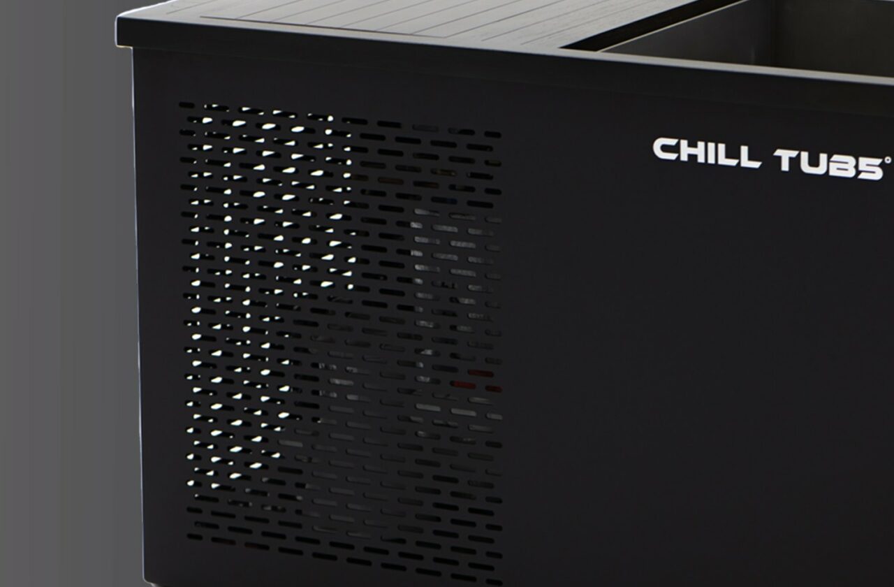 A close-up of the integrated chiller which is part of the Original Chill Tub product